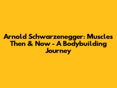 Arnold Schwarzenegger: Muscles Then & Now - A Bodybuilding Journey