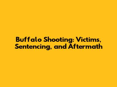 Buffalo Shooting: Victims, Sentencing, and Aftermath