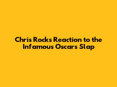 Chris Rock's Reaction to the Infamous Oscars Slap
