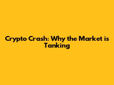 Crypto Crash: Why the Market is Tanking