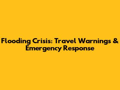 Flooding Crisis: Travel Warnings & Emergency Response