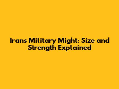 Iran's Military Might: Size and Strength Explained