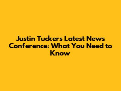 Justin Tucker's Latest News Conference: What You Need to Know