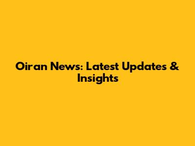 Oiran News: Latest Updates & Insights