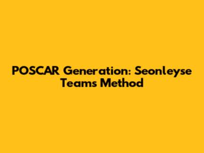 POSCAR Generation: Seonleyse Team's Method