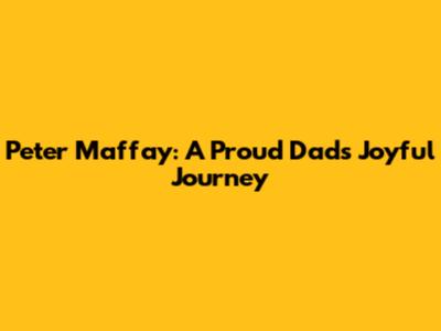 Peter Maffay: A Proud Dad's Joyful Journey
