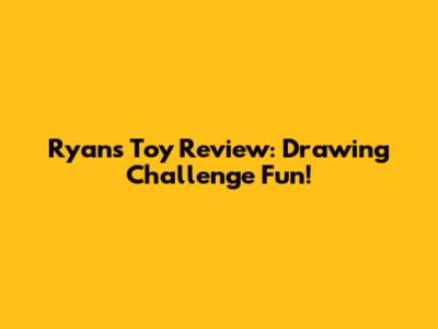 Ryan's Toy Review: Drawing Challenge Fun!