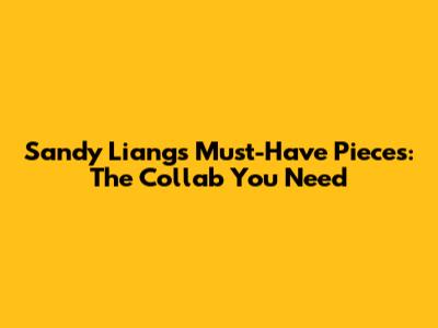 Sandy Liang's Must-Have Pieces: The Collab You Need