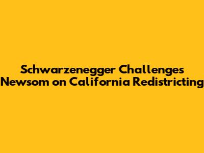 Schwarzenegger Challenges Newsom on California Redistricting