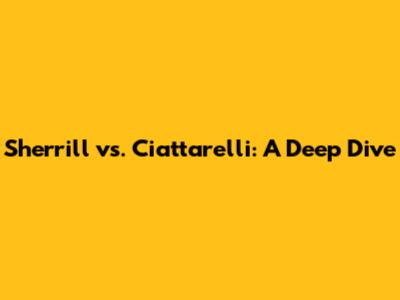 Sherrill vs. Ciattarelli: A Deep Dive