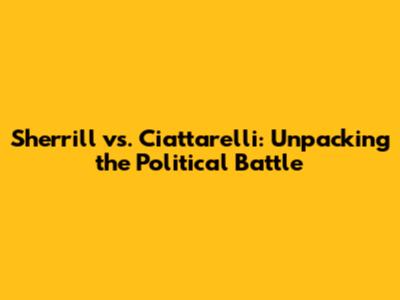 Sherrill vs. Ciattarelli: Unpacking the Political Battle