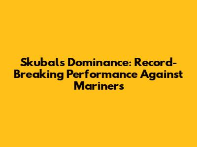 Skubal's Dominance: Record-Breaking Performance Against Mariners