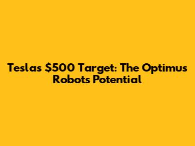 Tesla's $500 Target: The Optimus Robot's Potential