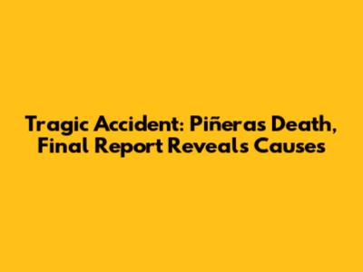Tragic Accident: Piñera's Death, Final Report Reveals Causes