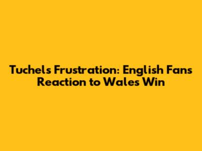 Tuchel's Frustration: English Fans' Reaction to Wales Win
