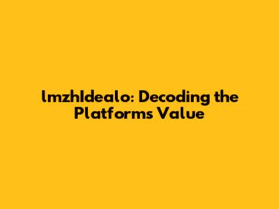 lmzhIdealo: Decoding the Platform's Value